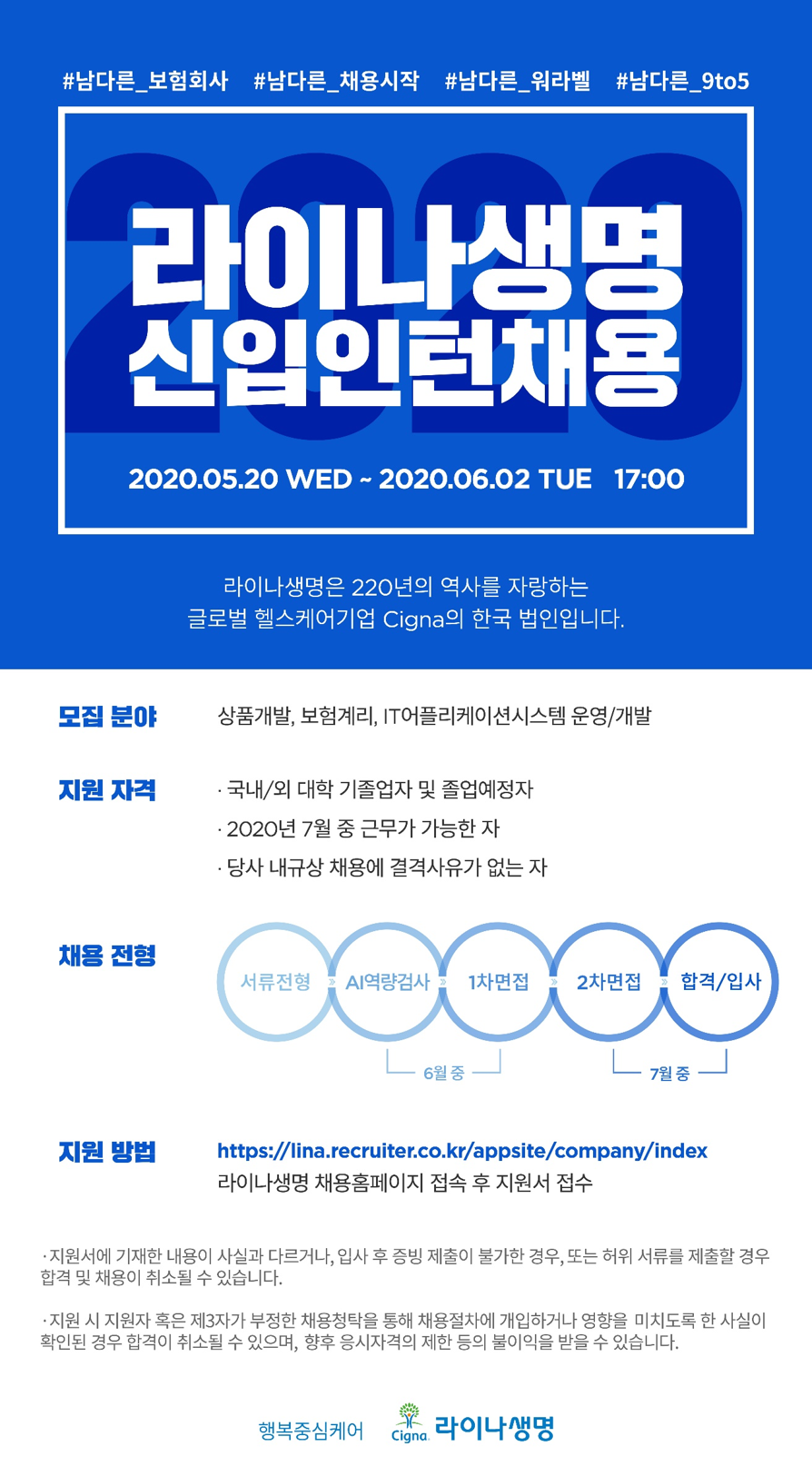 '라이나생명 신입인턴 채용'