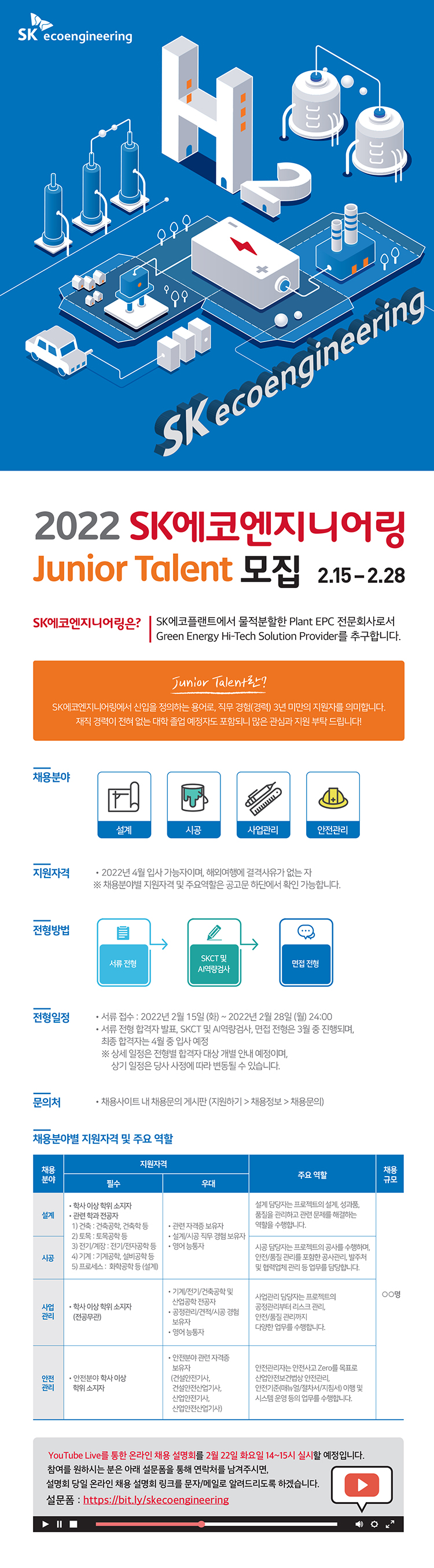 2022 SK에코엔지니어링 Junior Talent 모집